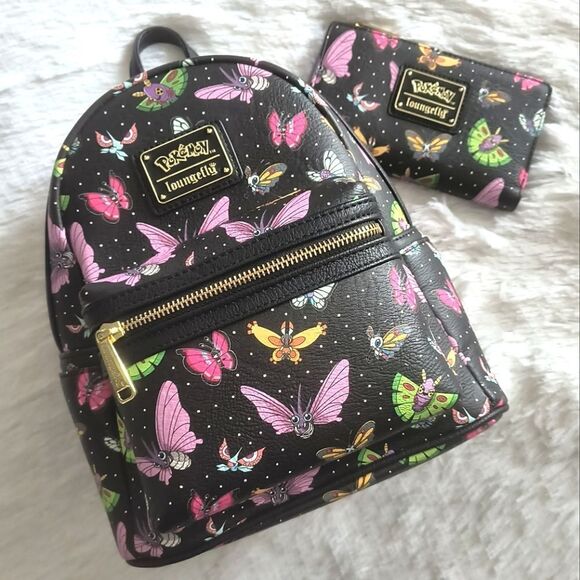 Loungefly Pokémon Butterfly Mini Backpack and Wallet - Picture 1 of 16